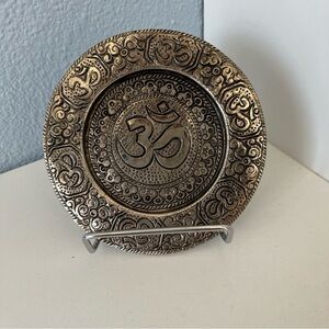 OM/AUM Aluminum Tibetan Incense Burner